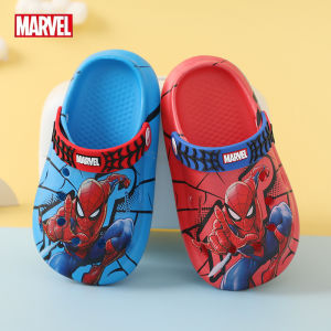 Spider-Man Slippers Summer Boy Spiderman Slipper Anti-Slip Sandals Hole Beach Shoes Soft Bottom Spider Man Home Shoes Outdoor