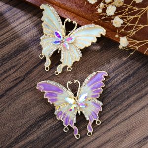 QIWANBA19 Insect Wings Enamel Badge Baking Paint Alloy Butterfly Moth Pin Refreshing Personality Backpack Decoration Jewelry Gift