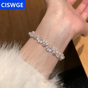 [COD] CISWGE AUTOPARTS Đơn giản tình yêu màu hồng ngọc trai Vòng đeo tay 2025 thiết kế mới cảm giác thích hợp giá trị cao tính khí cá nhân thời trang sáng bóng Vòng đeo tay