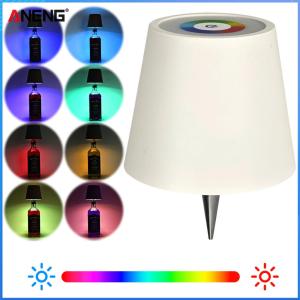 【ANENG】Portable Wireless Bottle Lamp with 2000mAh Battery Warm Light RGB Touch Control for Bedroom Living Room Desk Decor