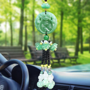 Car Hanging Ornament Luxury Car Interior Decorations Peaceful Rearview Mirror Hanging Ornament Safe Journey Amulet Lucky Charm