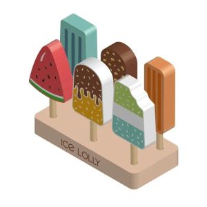 Wooden Ice Cream Pretend Toys Food Children Toys Wedding Party Bakery Dessert Play House Decoration2026
