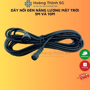 Dây nối dài 5M - 10M cho đèn Năng Lượng Mặt Trời - Dây to loại tốt - Loại cắm 2 lỗ - Ren gài khóa chắc chắn - Kín nước