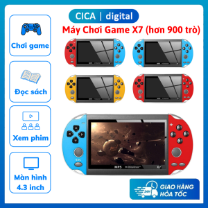 Máy chơi game cầm tay X7 có sẵn 900 game Kèm thẻ nhớ 8gb Màn hình 4.3 inch Hỗ trợ chơi game Nghe nhạc Đọc sách Xem phim Bảo hành 24 tháng