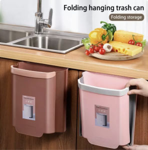 SG SELLER Hanging Foldable Kitchen Trash Rubbish Bin Dustbin for Cabinet Door