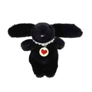 Dễ thương sang trọng Vòng cổ thỏ móc khóa có hạt trang trí mềm nhồi bông trang trí Keyring đáng yêu Mặt dây chuyền cho túi xách ba lô túi xách