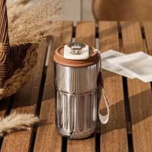 MUG Kopi Botol Minum Tumbler Gelas Termos Mini Panas Dingin Smart Digital Display SUS HN 136 - SC