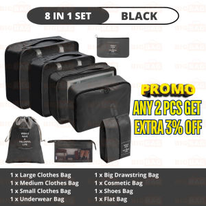 BIG BAG 8 In 1 Travel Bag Organizer Luggage Organizer Bag Toiletries Bag Travel Kit Compartment Organizer Beg Perjalanan