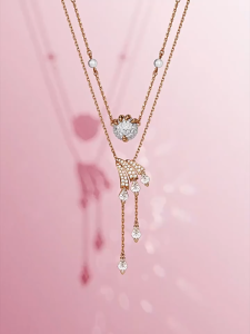 SWAROVSKI แฟชั่นมังกรและฟีนิกซ์กุหลาบทองคำมังกรกรงเพชรสีขาวจี้สร้อยคอสองชั้น S925 เงินสเตอร์ลิงผู้หญิงสร้อยคอแฟชั่น hypoallergenic ไม่แพ้ของขวัญวันวาเลนไทน์ของขวัญวันเกิดสำหรับแฟนสาว