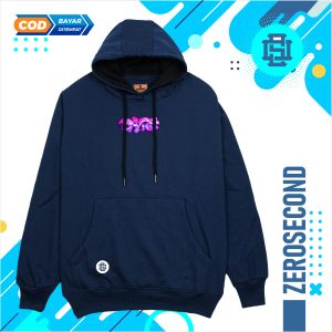 hoodie zerosecond warna putih bahan cotton gramasi 280s size M L XL XXL Sablon DRK