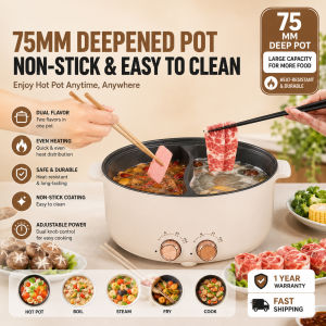 6L/8L Yuanyang Hot Pot Double Temperature Control Household Electric Hot Pot Multi-function Electric Boiling Pot Large Capacity Hot Pot 鴛鴦鍋