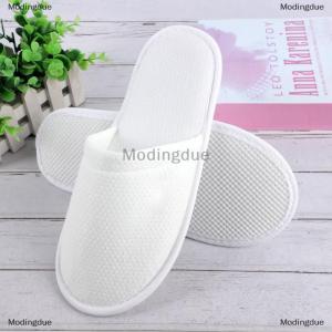 [COD] Modingdue Solid Color White Hotel Room Light Non Slip Casual Home Disposable Slippers For Women
