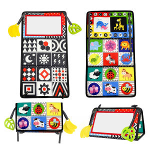 Mirror Cloth Book Foldable Book Baby Toy  0-2 years old Early Education Cognitive Ring Paper Book Childrens Day Gift