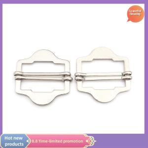 Graceful 3PCS Metal Two Slides Tri-Glide Buckles For Suit Vest Shoulder Leather Bag Strap Belt Slider Adjustment Rectangle Buckle