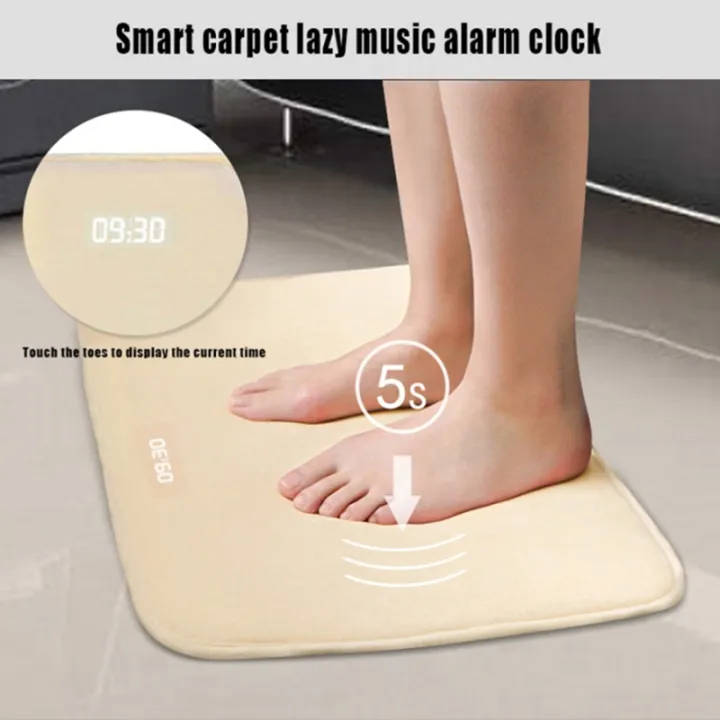 Alarm Clock Stand on Pressure Sensitive Battery Smart Alarm Clock Mat ...