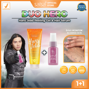 [BUY 1 GET 2] SALSA Duo Hero - Hans Jebb Peeling Gel & Hair Serum - Eksfoliator Perontok Daki dan Serum Perawatan Rambut | Hair Tonic | Vitamin Hair | Vitamin Rambut | Bodycare | Body Scrub