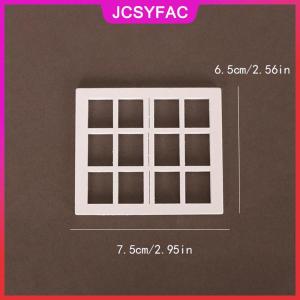 JCSYFAC 1 12 Dollhouse mini cửa sổ bằng gỗ khung mô hình Dollhouse đồ nội thất trang trí búp bê nhà Micro cảnh Xây Dựng Đạo cụ