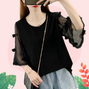 LH.Sunday เสื้อคอกลมแขนปักดอกไม้ สวยมากสวยสุดๆสวยสุดขีด สวยจนต้องติดดาวไว้ของแบบนี้ต้องมาซื้อแล้ว