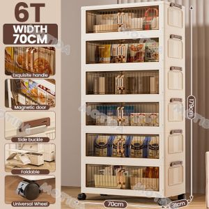 Durabox Murang Presyo Foldable Cabinet for Clothes Organizer Durabox Storage Plastic Wardrobe with Universal Wheels Folding Storage Box For Clothes Toys with Magnetic Suction Door