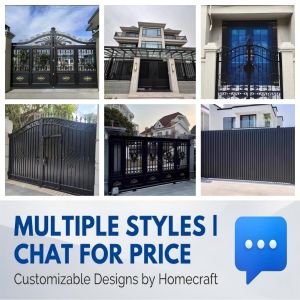 Luxury Garden Gate Custom Wrought Iron & Aluminum Driveway Gate Smart Automatic Entrance Customize Size Style Color Singapore Landed Property