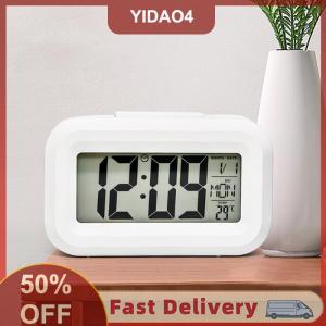 【YIDAO4】 LED Digital Night Glow Alarm Clock Electronic Alarm For Home Office Backlight Snooze Calendar Clock Temperature Electronic Clock