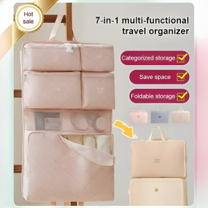 [Categorized Storage] 7-In-1 Multifunctional Travel Storage Bag/七合一多功能旅行收纳袋/Large Capacity Foldable Lightweight Portable Underwear Sock Organizer