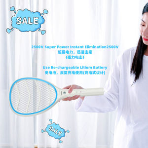 Electric Mosquito Swatter-USB Rechargeable-Smart Grid Swatter-Powerful Automatic Mosquito Lure Lamp-Send Battery