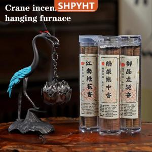 [COD] SHPYHT SPORTS Crane Incense Burner Holder Stove Lotus Incense Burner Antique Alloy Lotus Hanging Stove Tea Ceremony Craft Household Decoration