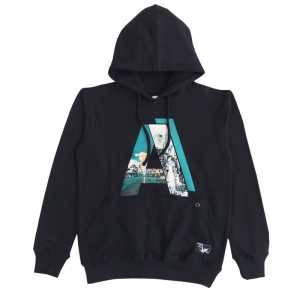 ANYWAY JUMPER HOODIE "A City" BLACK 042
