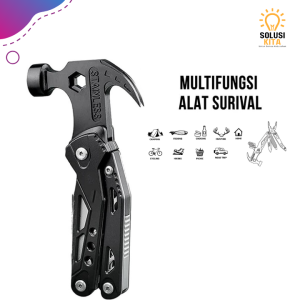 Palu Camping Multifungsi / Alat Outdoor PisauTang Kunci Obeng Hammer Survival
