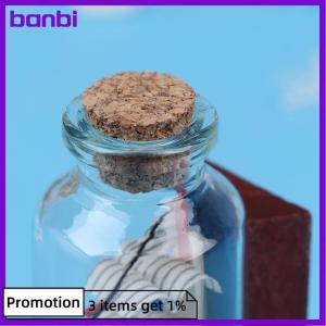 banbi 6x2.7cm Dollhouse Kính trôi chai thu nhỏ nhà trang trí nội thất trẻ em Đồ chơi