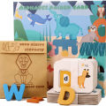 Montessori Alphabet Numbers Flash Cards for Toddlers 3-6 Years, ABC Learning Toys Wooden Letters and Numbers Animal Card Board Preschool Montessori Educational Toys for Kids Boys Girls. 