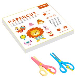 100 Patterns Children Paper Cutting Baby Puzzle Creative DIY Colorful Origami 3-6 Years Old Fine Motor Skill Kids