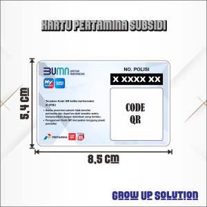 Kartu MyPertamina Nama & QR – PVC Premium Awet & Tahan Air