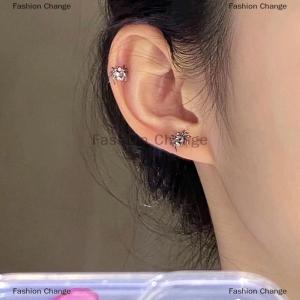 [COD] Fashion Change 1Pair Sweet Cool Spider Heart Zircon Earrings for Women Ear Bone Nail Cartilage Earring Spiral Stud Earrings Body Jewelry Gifts