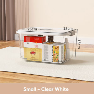 BIT1! Bincoo Plastic Container Box with Wheels Clear Stackable Storage Box Storage Organizer Box for Clothes Transparent Storage Box with Handles