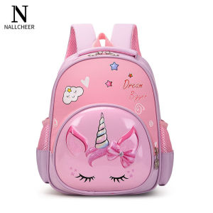 NALLCHEER Childrens Backpack Cartoon Cute Kindergarten Schoolbag Large Capacity Lightweight Childrens Backpack bag for school kids girls