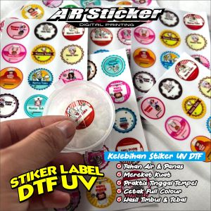 60Pcs Cetak Stiker Label Kemasan Makanan + Cutting - Cetak Logo Label Online Shop Bebas Custom