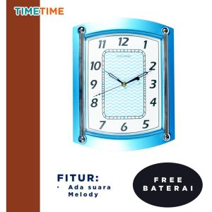 Jam Dinding Suara Melody Minimalis Elegan Desain BERKUALITAS FREE BATRE