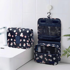 BB028 Foldable Traveling Toiletries Storage Bag Hook Up Storage Package Large Capacity Cosmetics Bag