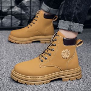 TOPEOPLE Safety Boot Shoes for Men Korean Original Fashion New Style 2022 Black Rain Zip Caterpillar Sneaker On Sale Waterproof Sport Army Tactical Shoe kasut getah lelaki kalis air kasut getah lelaki kalis air 22101801