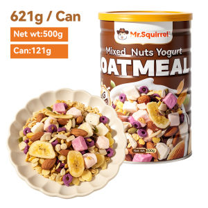 Mr.Squirrel Diet Cereal Oatmeal Healthy Breakfast Chia Seed Cereal Fruits Cereals Mixed Nuts 500g