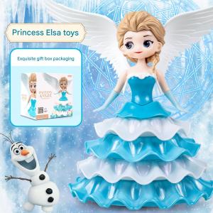 Childrens electric princess with wings/transformed dancing princess/princess toy with lights and music/baby gift