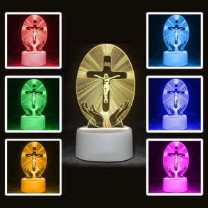 USB 3D Acrylic Lamp Gifts 3D Creative Illusion Designs Electric 7 color touch lights base led