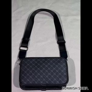 SUNWISH SWS-11203 ใหม่ กระเป๋าหนังสะพายไหล่ ลายดอกไม้ สไตล์สตรีท แฟชั่นสําหรับผู้ชาย 2023