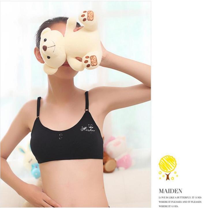 Sis & Angel Teenager Bra Girl Bra Underwear Kid Thin Bra Cotton Cute  Lingerie Student - P004