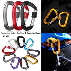 MINIFELE 262 Aluminum Professional Safety Carabiner 12KN Multicolors Climbing Security Lock  D Shape Key Hooks Mountaineering Protective Equipment