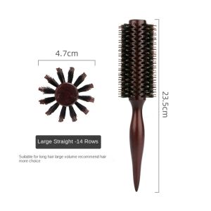 Bristle Round Styling Blow Dryer Curling Roll Hairbrush Roller Brush Massage Cylinder Roller Comb Straight Hair Styling Curly Comb