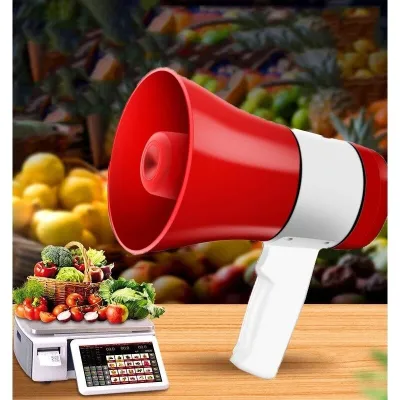 Handheld Rechargeable Megaphone with USB and 240s Voice Recorder