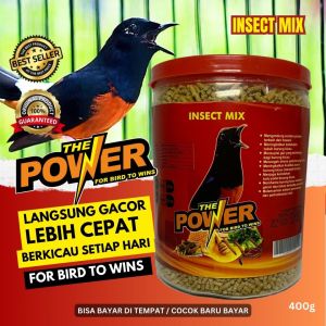 INSECT MIX PENGACOR PAKAN BURUNG MURAI ANIS MERAH COCAK KACER TRUCUK DLL - 400gram